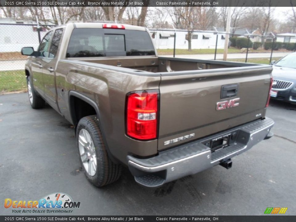2015 GMC Sierra 1500 SLE Double Cab 4x4 Bronze Alloy Metallic / Jet Black Photo #6