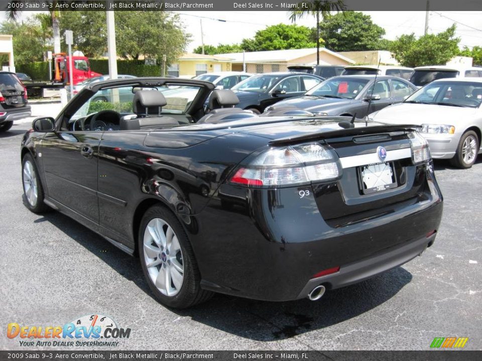 2009 Saab 9-3 Aero Convertible Jet Black Metallic / Black/Parchment Photo #3