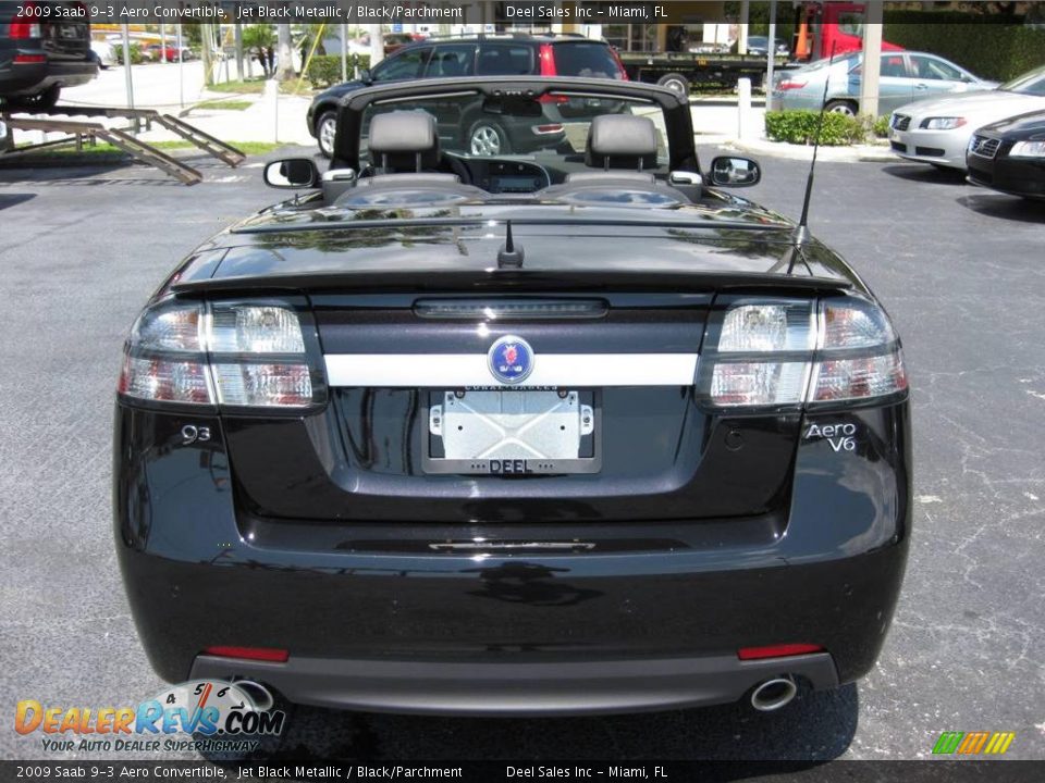 2009 Saab 9-3 Aero Convertible Jet Black Metallic / Black/Parchment Photo #4