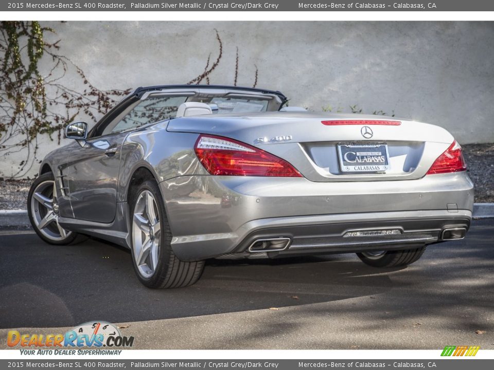 2015 Mercedes-Benz SL 400 Roadster Palladium Silver Metallic / Crystal Grey/Dark Grey Photo #2