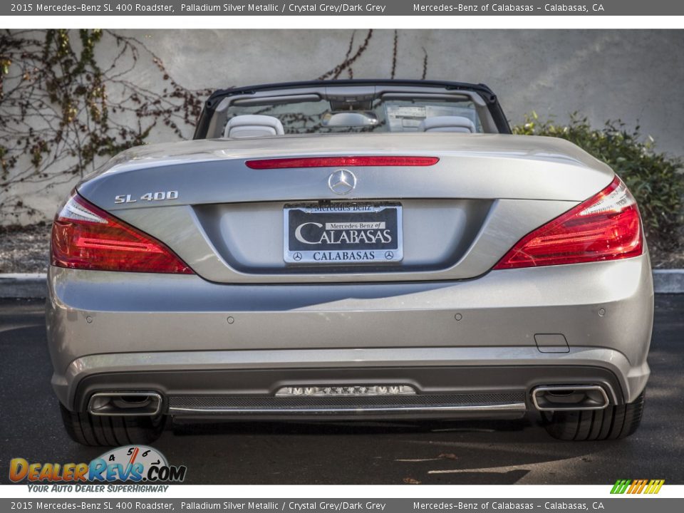2015 Mercedes-Benz SL 400 Roadster Palladium Silver Metallic / Crystal Grey/Dark Grey Photo #3