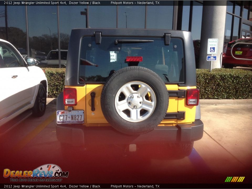 2012 Jeep Wrangler Unlimited Sport 4x4 Dozer Yellow / Black Photo #3