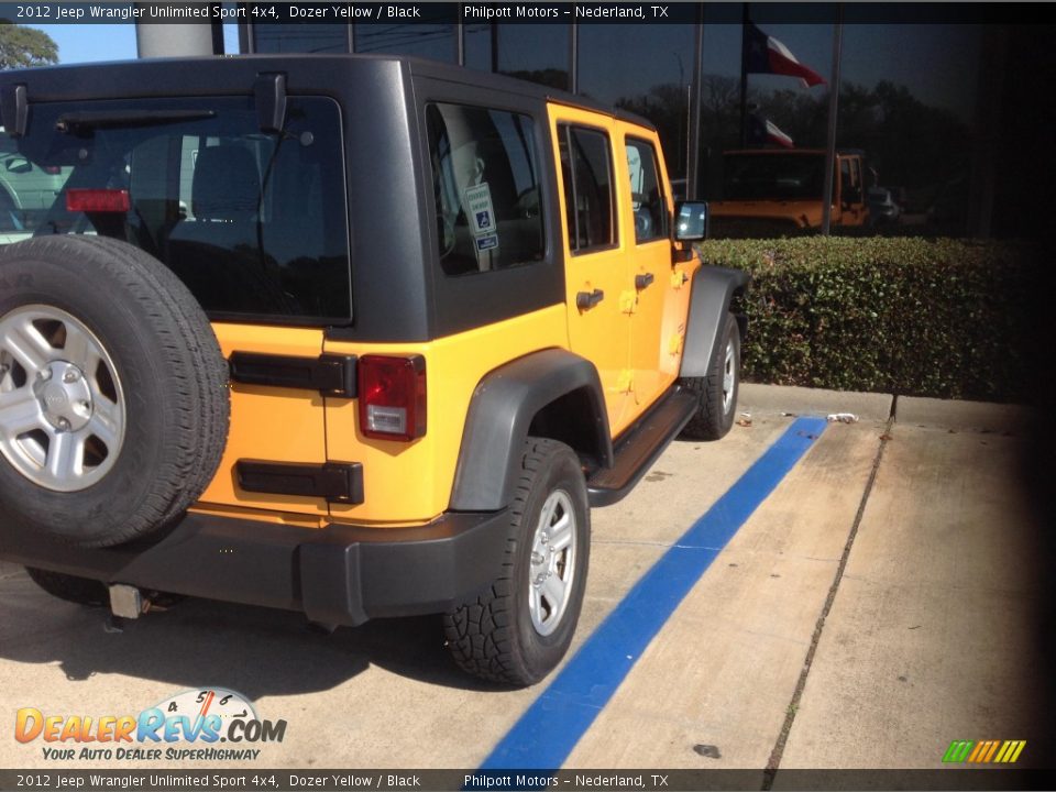 2012 Jeep Wrangler Unlimited Sport 4x4 Dozer Yellow / Black Photo #4