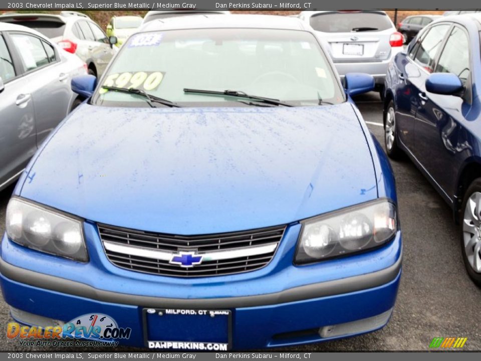 2003 Chevrolet Impala LS Superior Blue Metallic / Medium Gray Photo #2