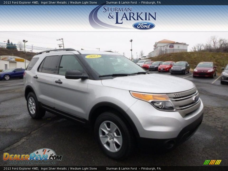 2013 Ford Explorer 4WD Ingot Silver Metallic / Medium Light Stone Photo #1