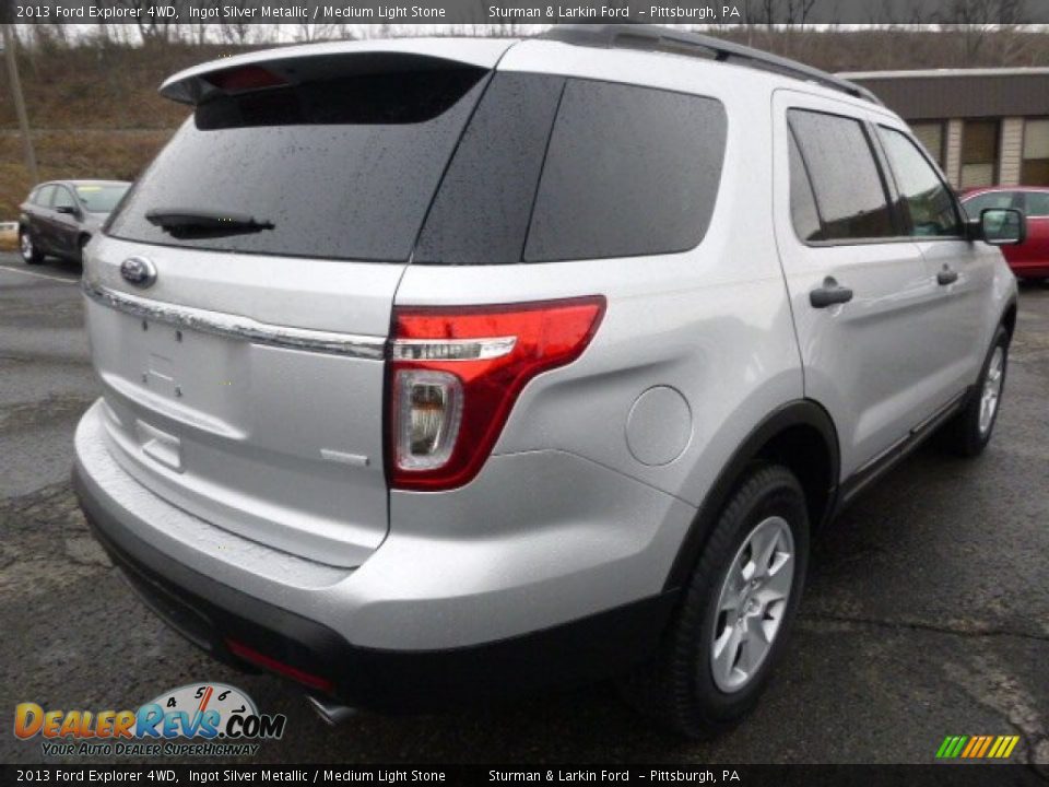 2013 Ford Explorer 4WD Ingot Silver Metallic / Medium Light Stone Photo #2