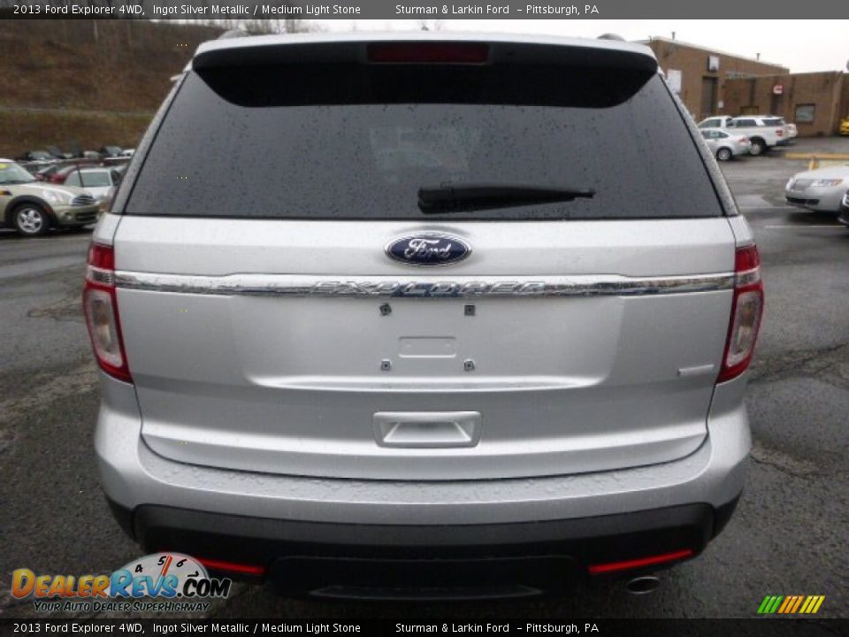 2013 Ford Explorer 4WD Ingot Silver Metallic / Medium Light Stone Photo #3