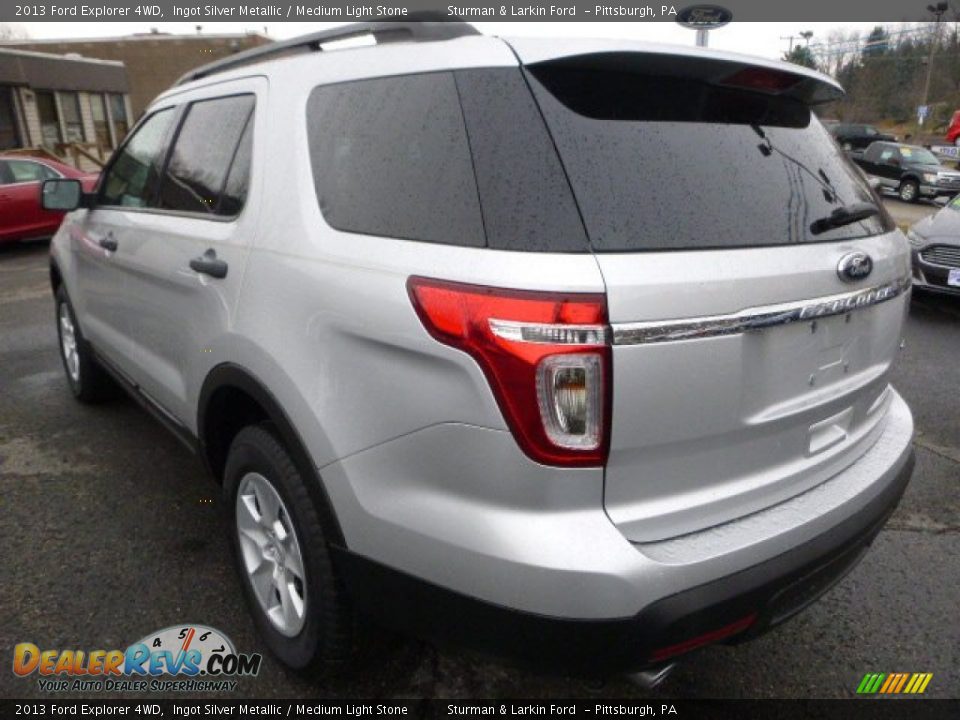2013 Ford Explorer 4WD Ingot Silver Metallic / Medium Light Stone Photo #4