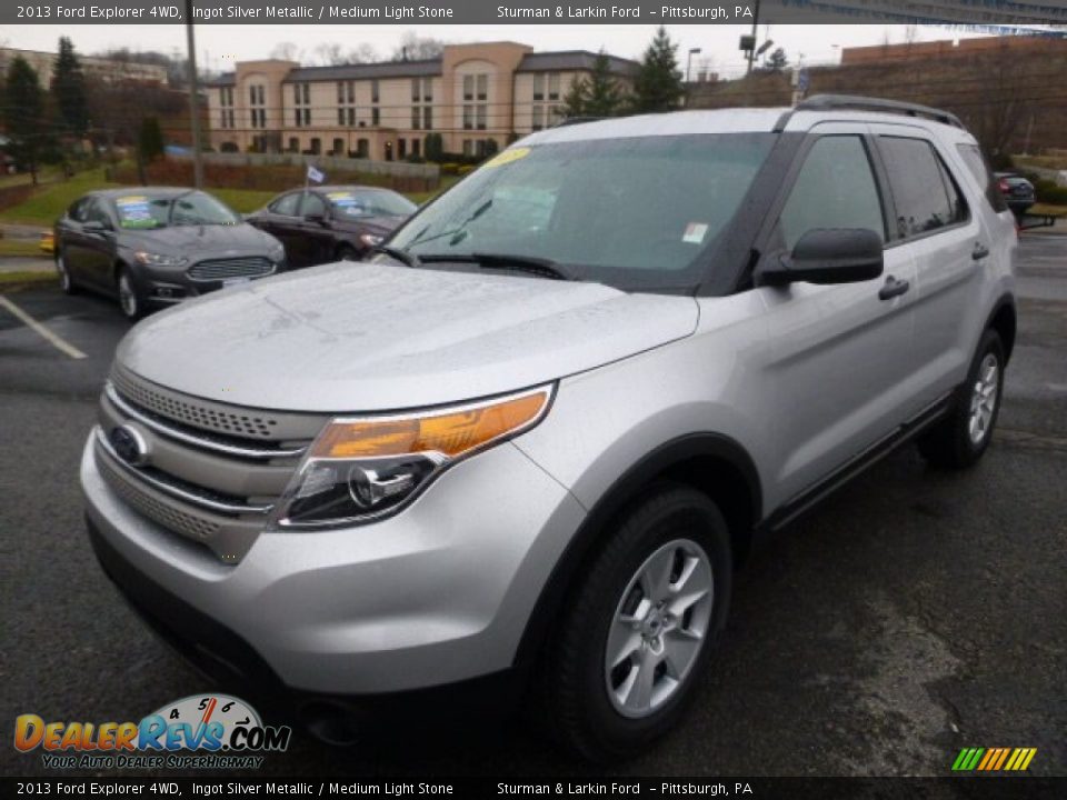 2013 Ford Explorer 4WD Ingot Silver Metallic / Medium Light Stone Photo #5