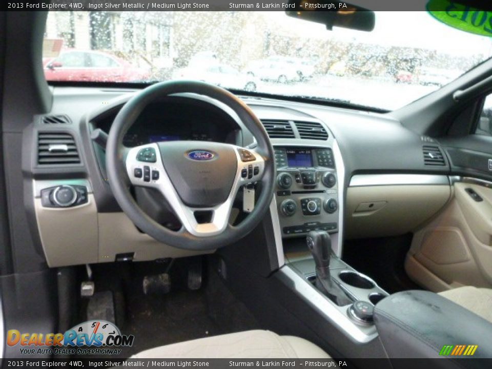 2013 Ford Explorer 4WD Ingot Silver Metallic / Medium Light Stone Photo #11
