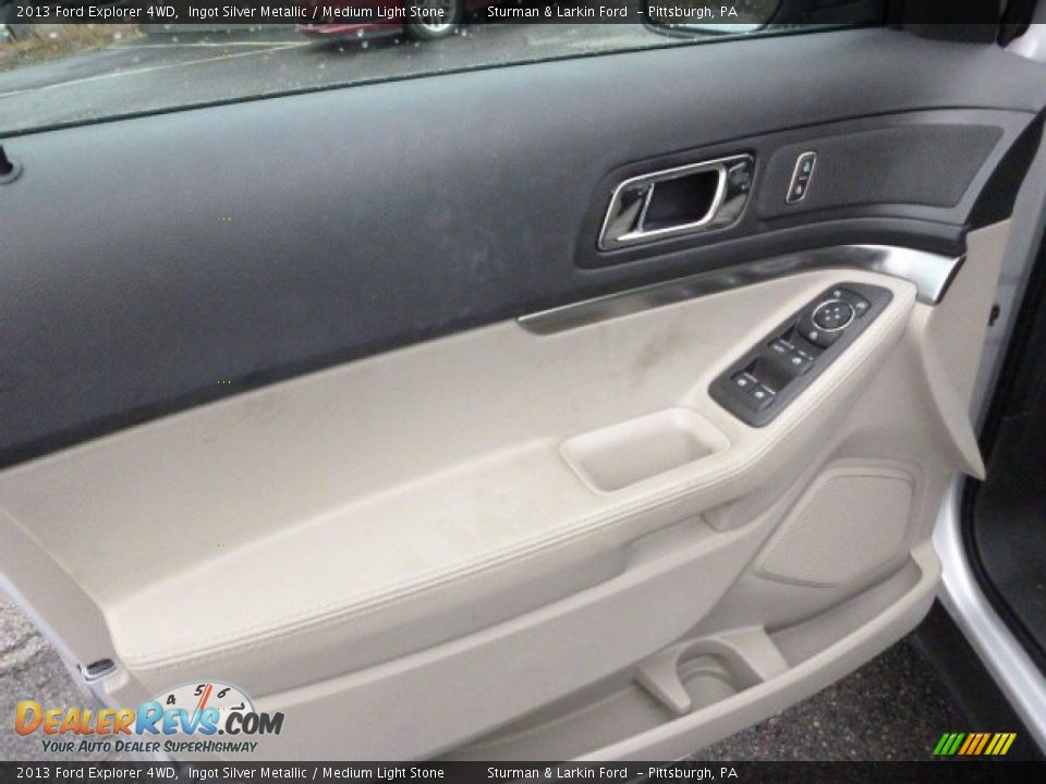 2013 Ford Explorer 4WD Ingot Silver Metallic / Medium Light Stone Photo #12