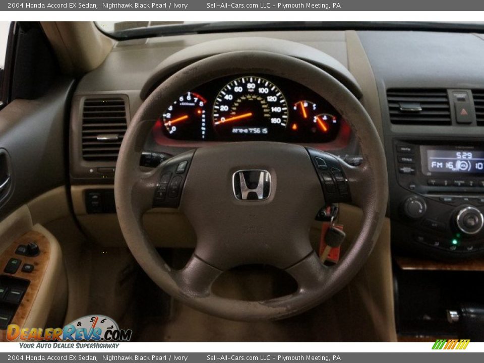 2004 Honda Accord EX Sedan Nighthawk Black Pearl / Ivory Photo #24