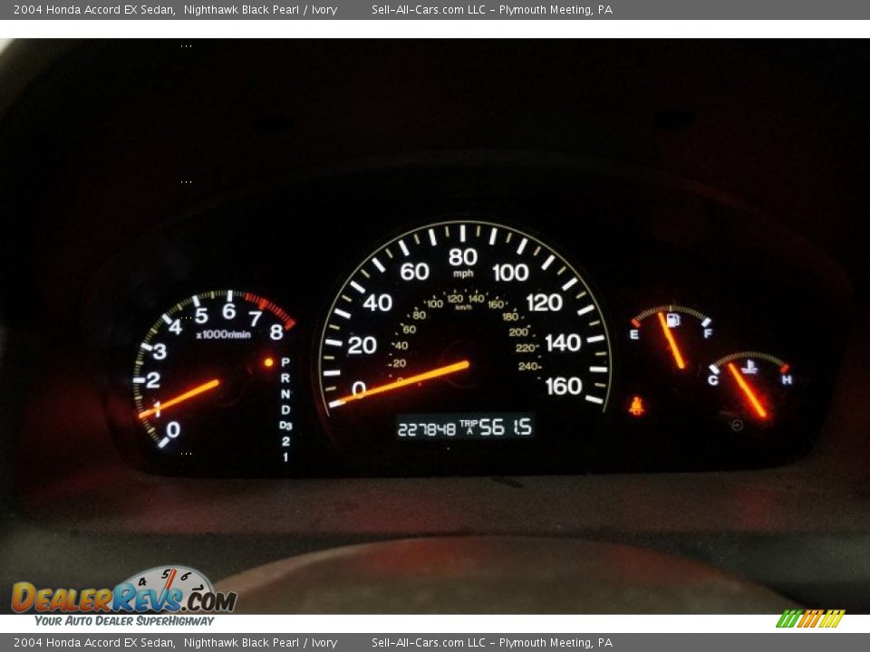 2004 Honda Accord EX Sedan Nighthawk Black Pearl / Ivory Photo #29