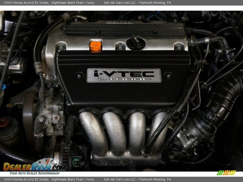 2004 Honda Accord EX Sedan Nighthawk Black Pearl / Ivory Photo #34
