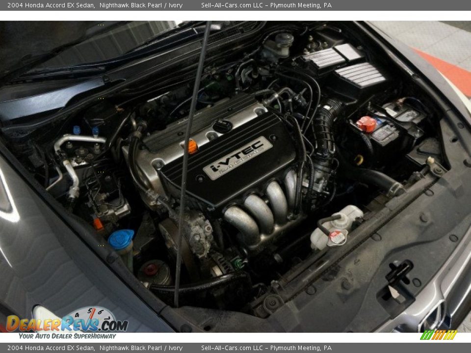 2004 Honda Accord EX Sedan Nighthawk Black Pearl / Ivory Photo #35