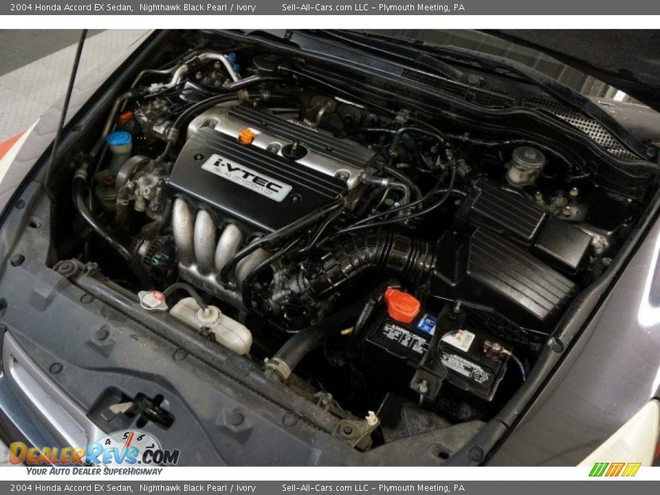 2004 Honda Accord EX Sedan Nighthawk Black Pearl / Ivory Photo #36