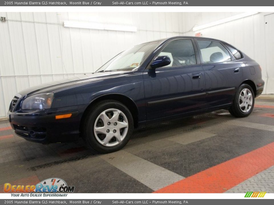 2005 Hyundai Elantra GLS Hatchback Moonlit Blue / Gray Photo #2