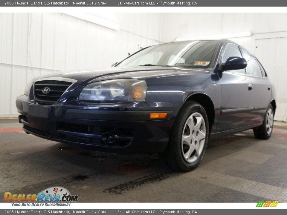 2005 Hyundai Elantra GLS Hatchback Moonlit Blue / Gray Photo #3