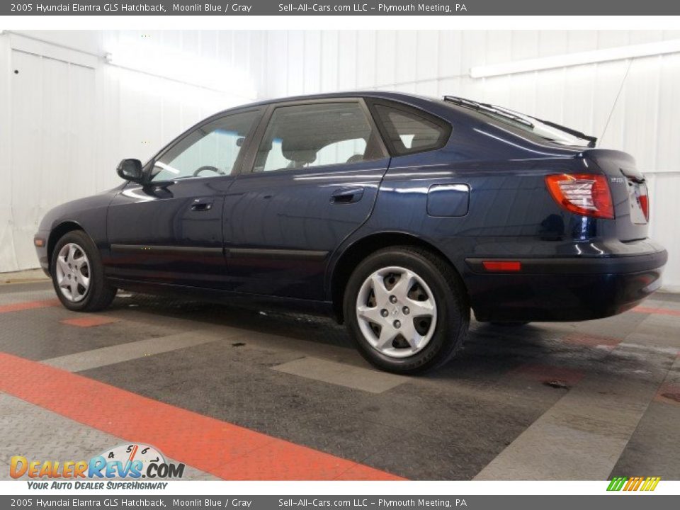 2005 Hyundai Elantra GLS Hatchback Moonlit Blue / Gray Photo #11