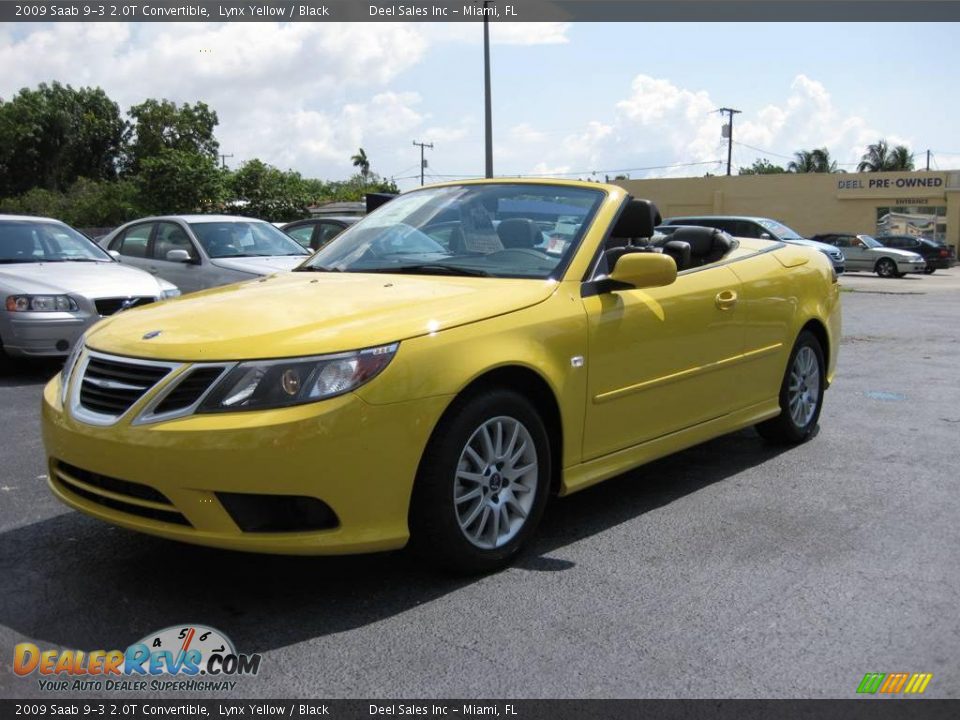 2009 Saab 9-3 2.0T Convertible Lynx Yellow / Black Photo #1