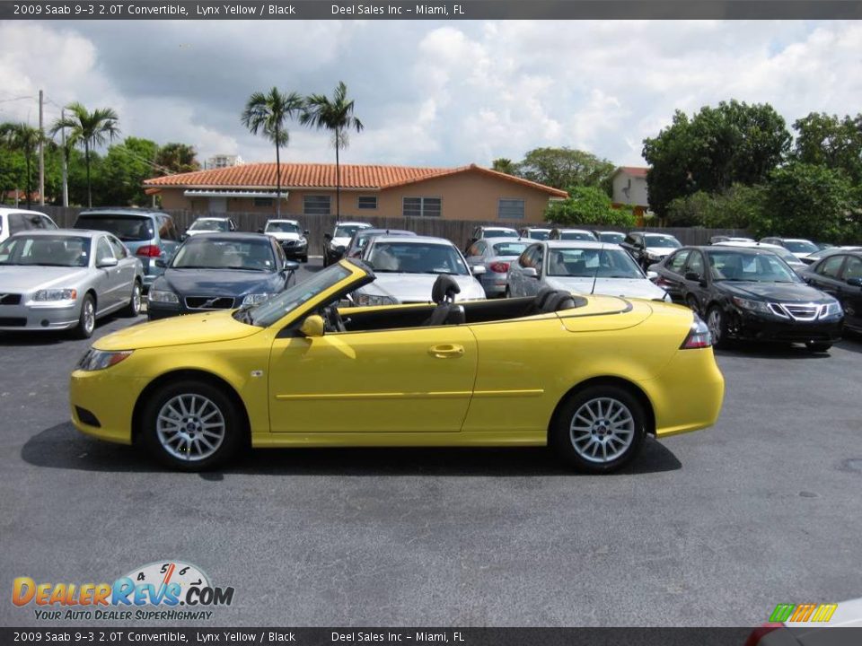 2009 Saab 9-3 2.0T Convertible Lynx Yellow / Black Photo #2