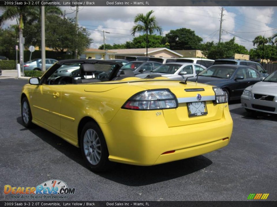 2009 Saab 9-3 2.0T Convertible Lynx Yellow / Black Photo #3