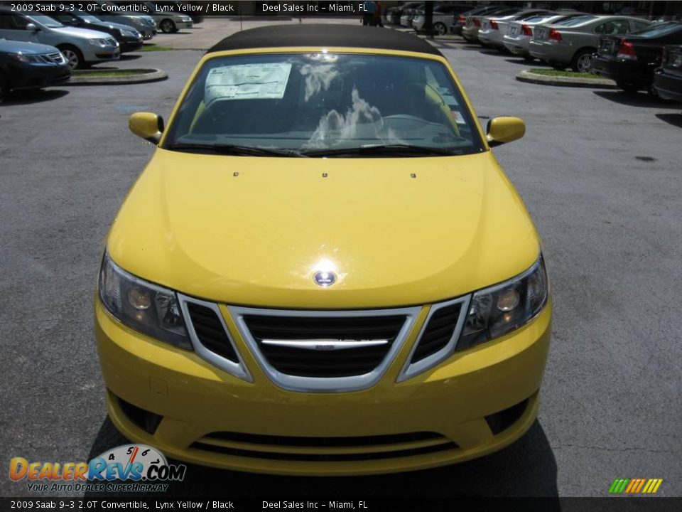 2009 Saab 9-3 2.0T Convertible Lynx Yellow / Black Photo #8