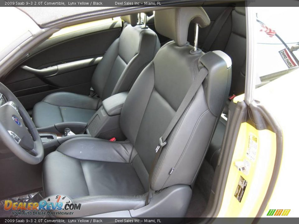 2009 Saab 9-3 2.0T Convertible Lynx Yellow / Black Photo #9