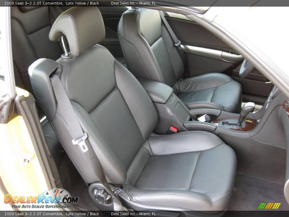 2009 Saab 9-3 2.0T Convertible Lynx Yellow / Black Photo #10