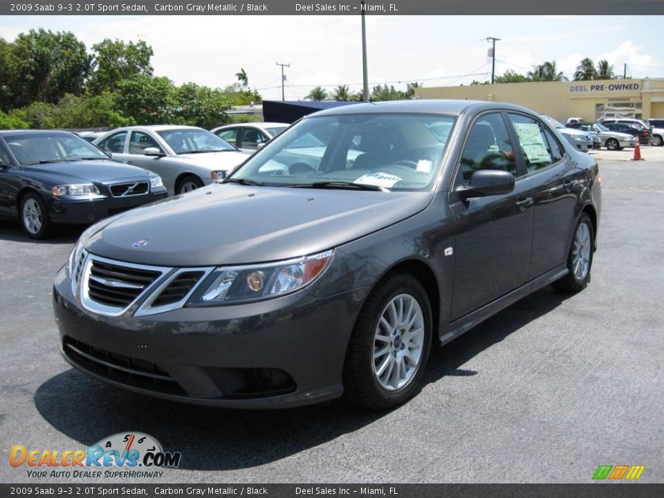 2009 Saab 9-3 2.0T Sport Sedan Carbon Gray Metallic / Black Photo #1