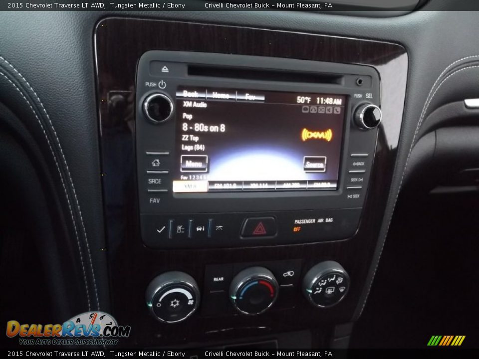 2015 Chevrolet Traverse LT AWD Tungsten Metallic / Ebony Photo #13