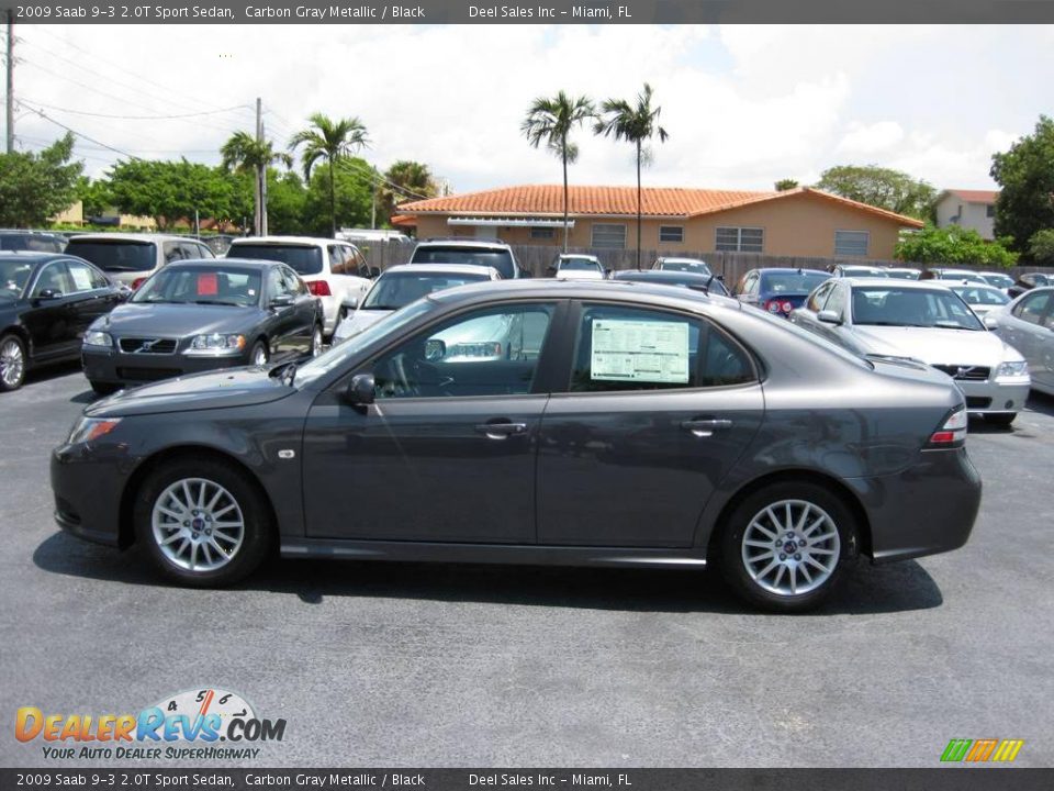 2009 Saab 9-3 2.0T Sport Sedan Carbon Gray Metallic / Black Photo #2