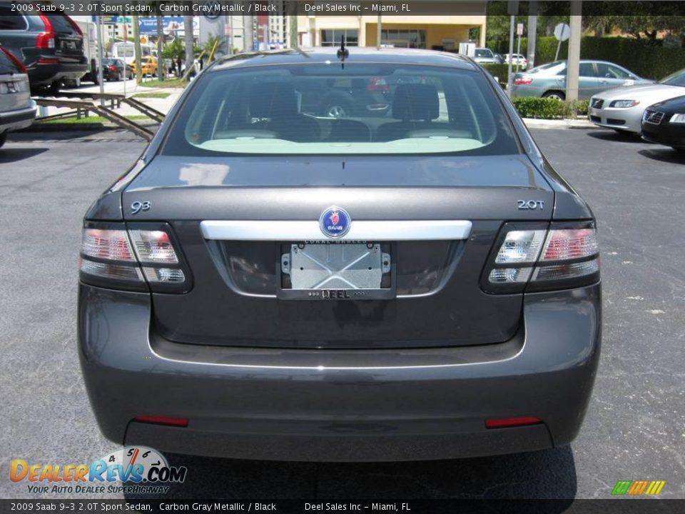2009 Saab 9-3 2.0T Sport Sedan Carbon Gray Metallic / Black Photo #4