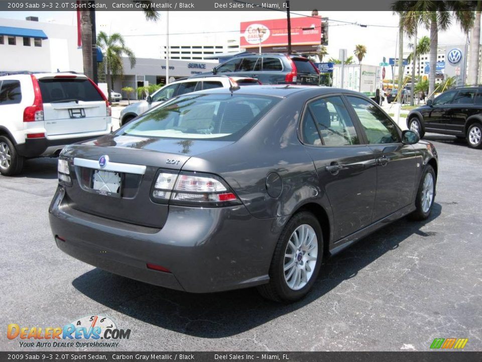 2009 Saab 9-3 2.0T Sport Sedan Carbon Gray Metallic / Black Photo #5
