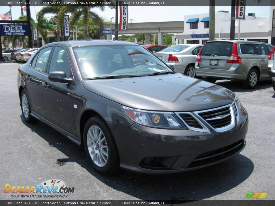 2009 Saab 9-3 2.0T Sport Sedan Carbon Gray Metallic / Black Photo #7