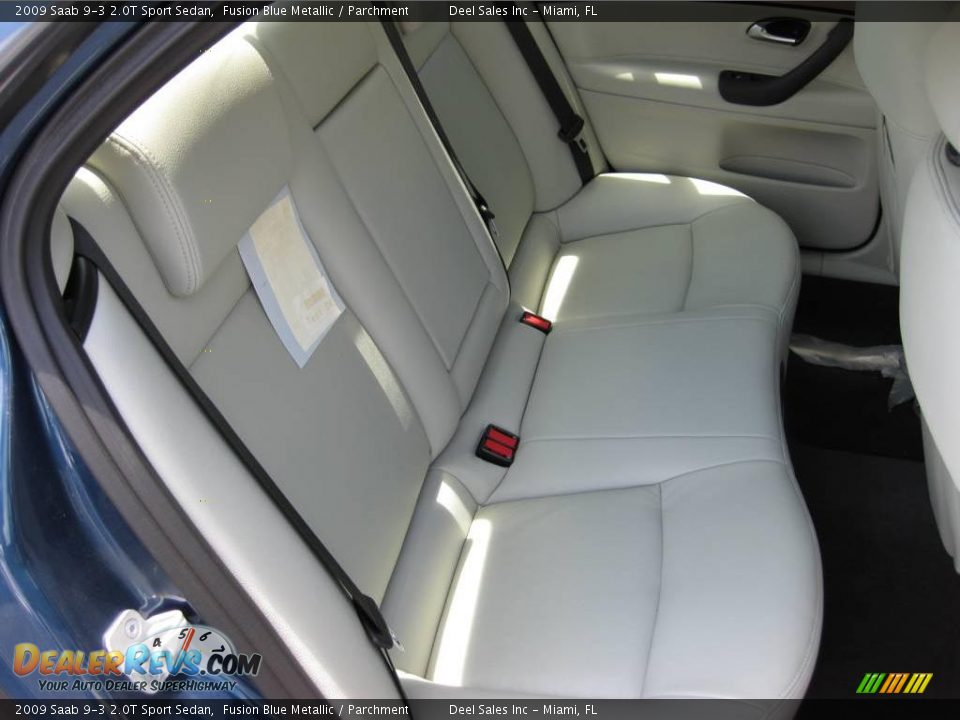 2009 Saab 9-3 2.0T Sport Sedan Fusion Blue Metallic / Parchment Photo #11