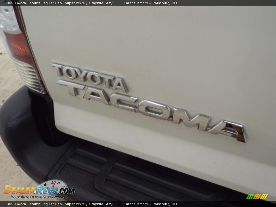2009 Toyota Tacoma Regular Cab Super White / Graphite Gray Photo #10