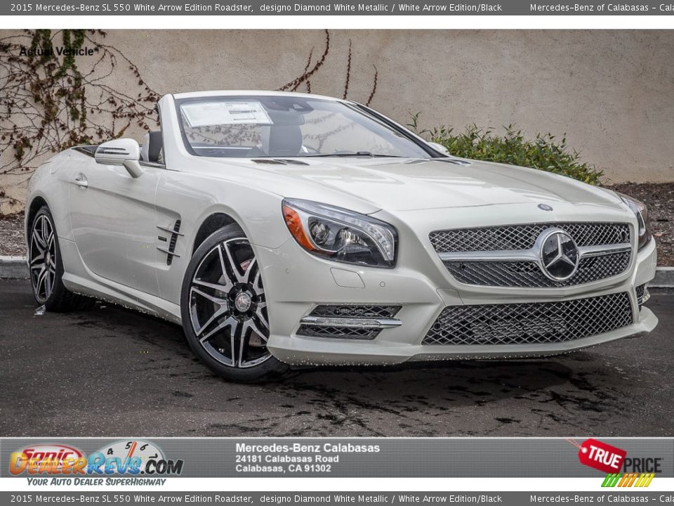 2015 Mercedes-Benz SL 550 White Arrow Edition Roadster designo Diamond White Metallic / White Arrow Edition/Black Photo #1