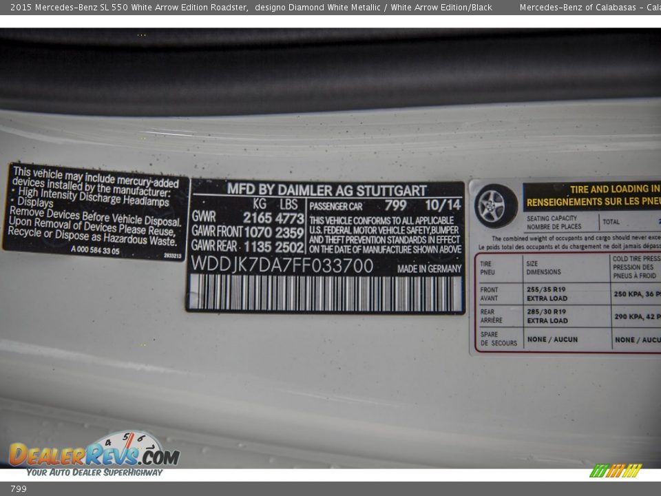 799 - 2015 Mercedes-Benz SL