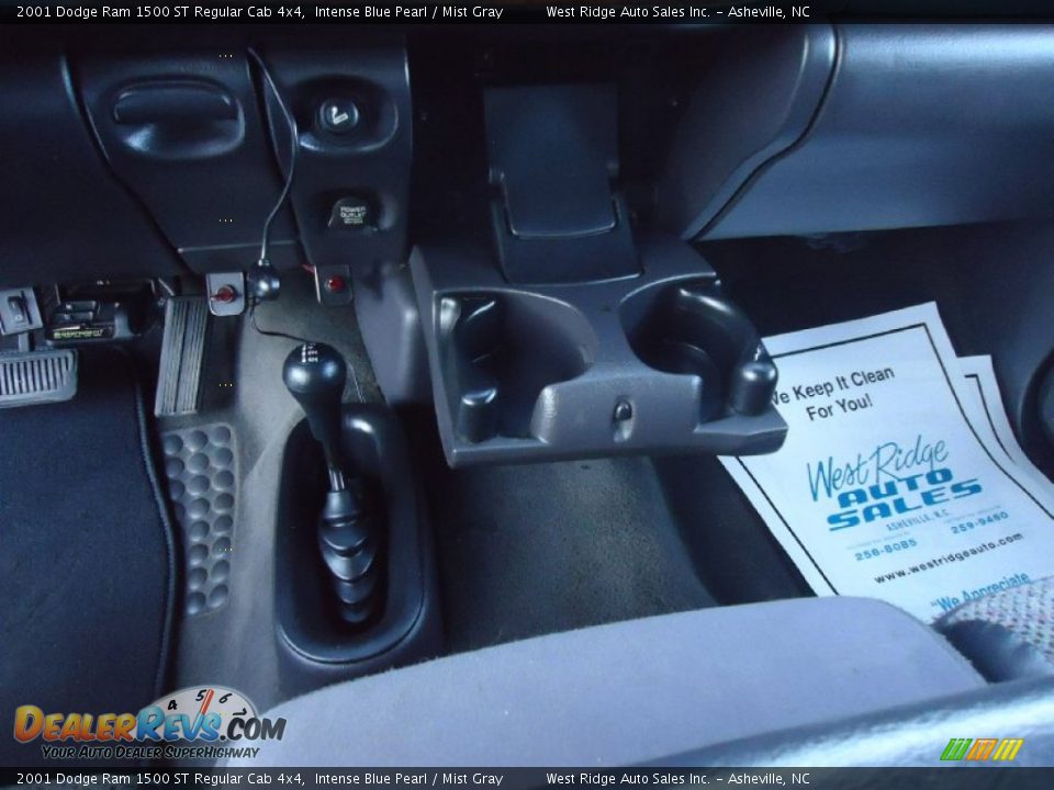 2001 Dodge Ram 1500 ST Regular Cab 4x4 Intense Blue Pearl / Mist Gray Photo #16
