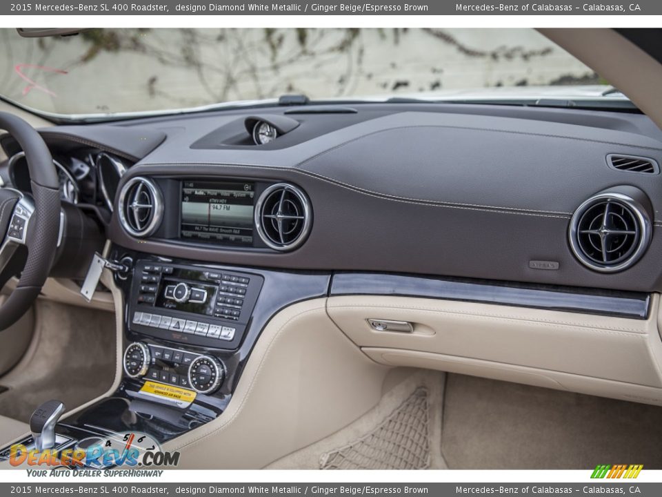 2015 Mercedes-Benz SL 400 Roadster designo Diamond White Metallic / Ginger Beige/Espresso Brown Photo #8