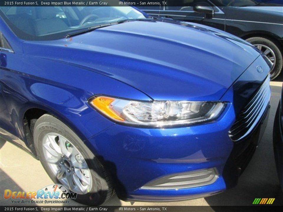 Deep Impact Blue Metallic 2015 Ford Fusion S Photo #2