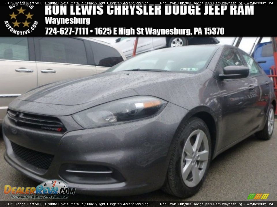 2015 Dodge Dart SXT Granite Crystal Metallic / Black/Light Tungsten Accent Stitching Photo #1