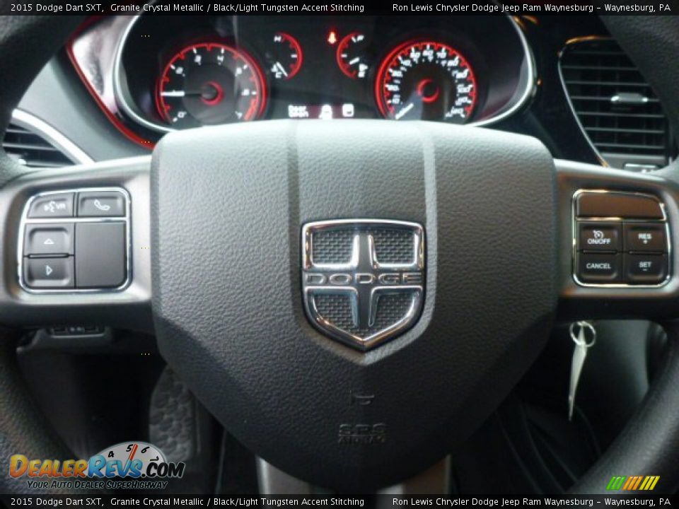2015 Dodge Dart SXT Granite Crystal Metallic / Black/Light Tungsten Accent Stitching Photo #13