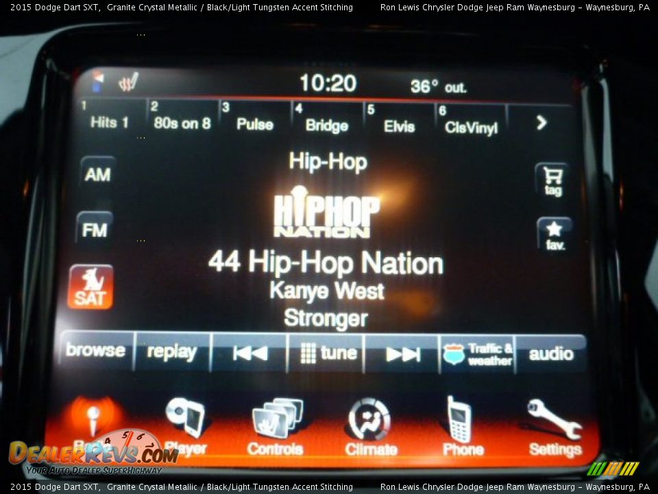 2015 Dodge Dart SXT Granite Crystal Metallic / Black/Light Tungsten Accent Stitching Photo #18