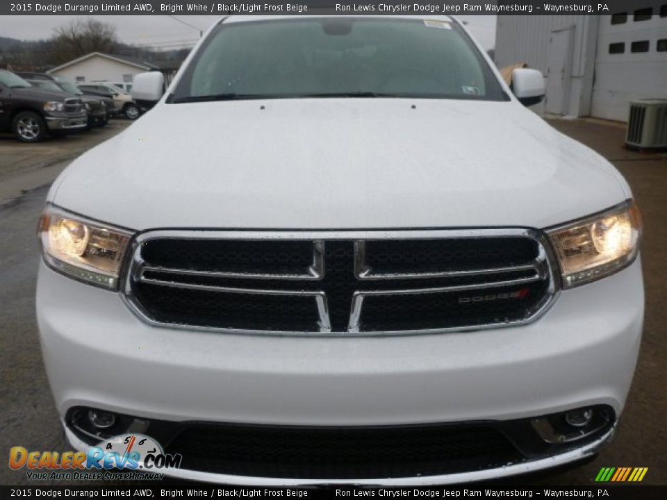 2015 Dodge Durango Limited AWD Bright White / Black/Light Frost Beige Photo #8