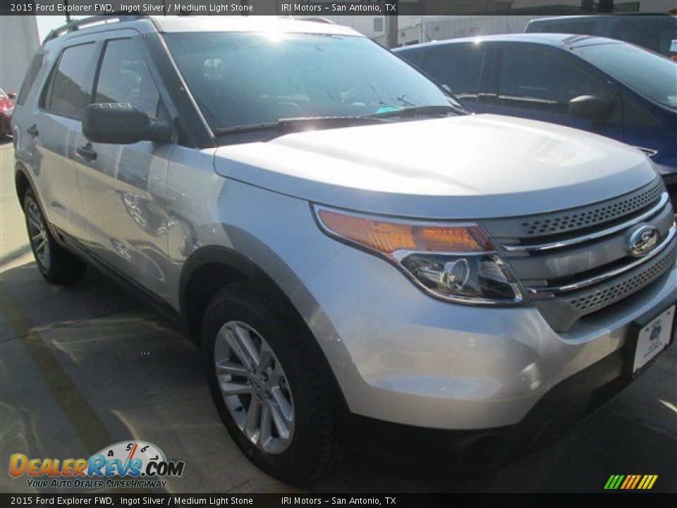 2015 Ford Explorer FWD Ingot Silver / Medium Light Stone Photo #1