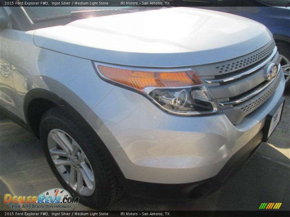 2015 Ford Explorer FWD Ingot Silver / Medium Light Stone Photo #2