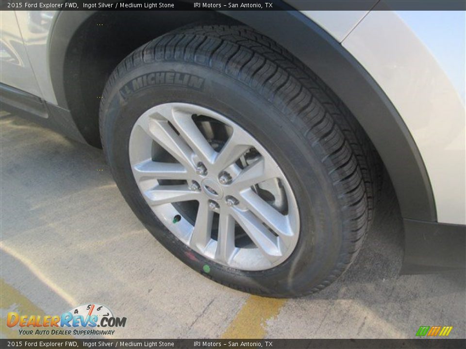 2015 Ford Explorer FWD Ingot Silver / Medium Light Stone Photo #3