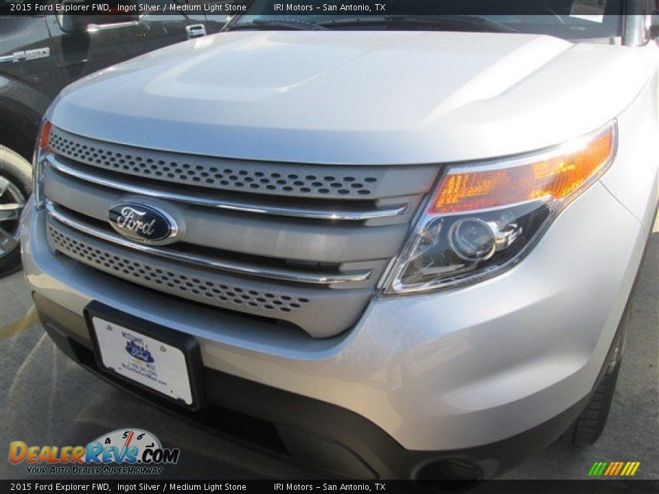 2015 Ford Explorer FWD Ingot Silver / Medium Light Stone Photo #4